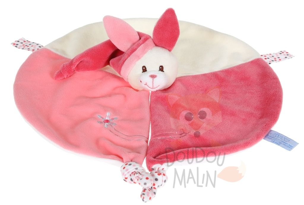  smile baby comforter rabbit pink beige flower 